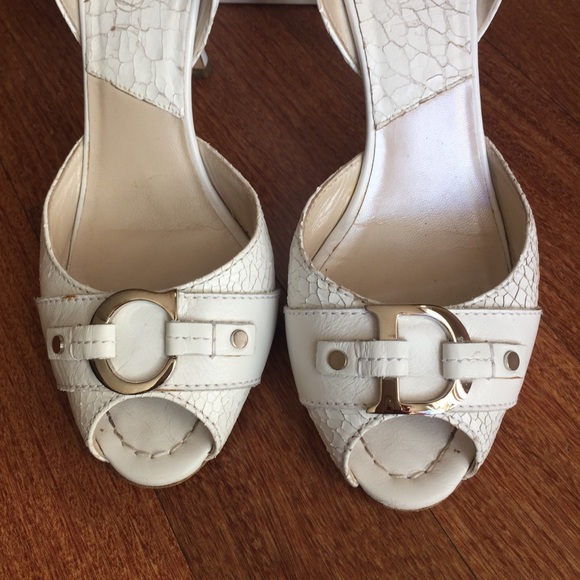 DIOR D”Orsay Peep Toe Metal Monogram C D Heels - Picture 2 of 5